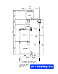 Blk 1 MARSILING DRIVE (Woodlands), HDB 3 Rooms #564755361